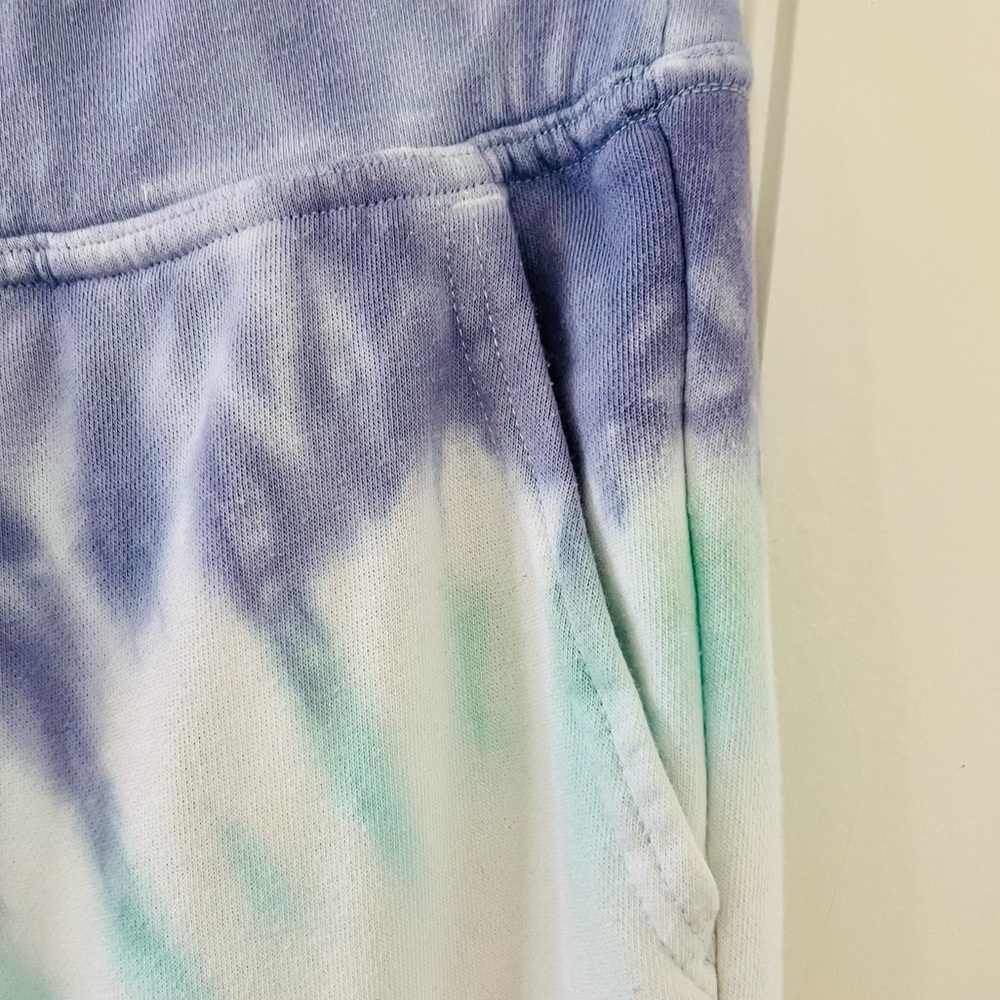 Wildfox Purple & Green Tie Dye Lounge Jersey Knit Jogger Sweatpant w/Pockets! XS - Picture 3 of 7